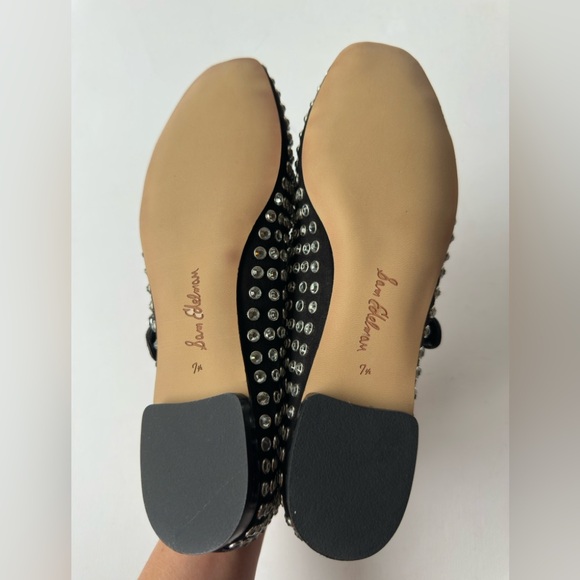 Sam Edelman Alvin Slip-On Loafer Ballet Flats Suede Buckle Gem Women's 7,5 - Picture 9 of 9